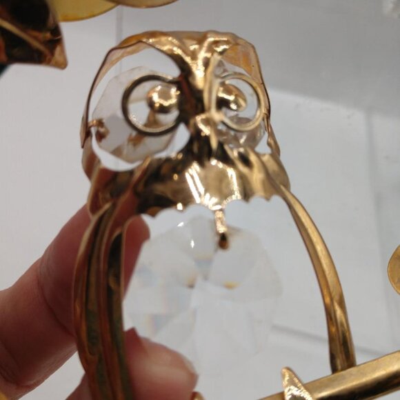 Vintage Mid Century Metal Owl 3D Window - Frig Art Gold Tone Wall Hang Brass - Picture 4 of 7